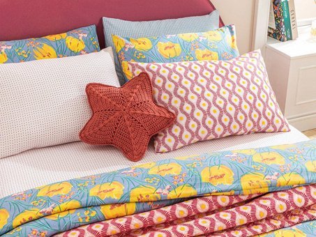 English Home Tulip Paradise Kolay Ütülenir Tek Kişilik Nevresim Mavi