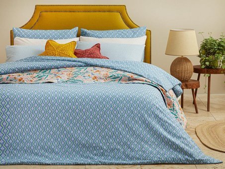 English Home Quarto Kolay Ütülenir Tek Kişilik Nevresim Mavi