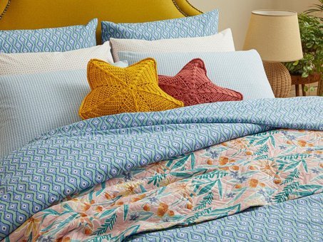 English Home Quarto Kolay Ütülenir Tek Kişilik Nevresim Mavi