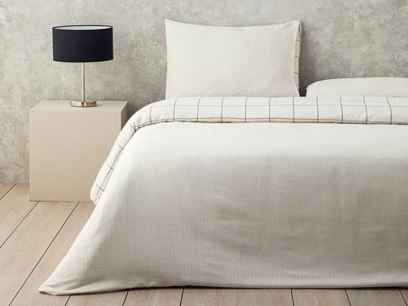 English Home Graph İpliği Boyalı Tek Kişilik Nevresim Takımı Antrasit