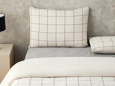 English Home Graph İpliği Boyalı Tek Kişilik Nevresim Takımı Antrasit