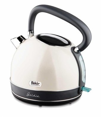 Fakir Goldie Çelik 1.7 lt 2200 W Işıklı Retro Krem Kettle