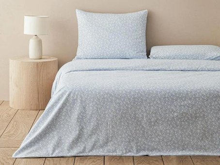 English Home Liberty Blossom Kolay Ütülenir Tek Kişilik Nevresim Takımı Mavi