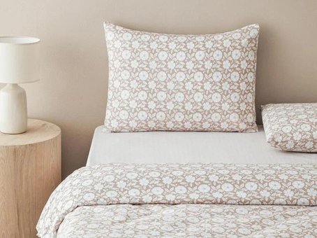 English Home Parterre Kolay Ütülenir Tek Kişilik Nevresim Takımı Gül Kurusu