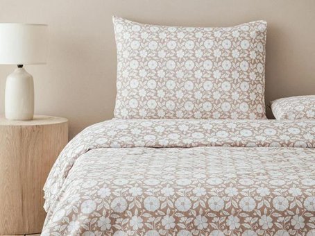 English Home Parterre Kolay Ütülenir Tek Kişilik Nevresim Takımı Gül Kurusu