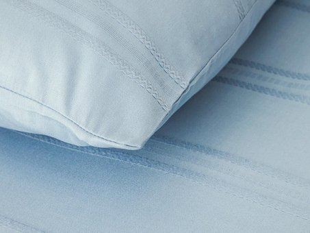 English Home Fancy Premium Soft Cotton Tek Kişilik Nevresim Takımı Mavi