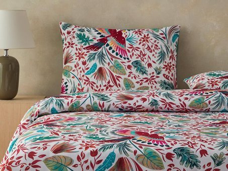 English Home Parrot Fantasy Tek Kişilik Nevresim Seti Yeşil