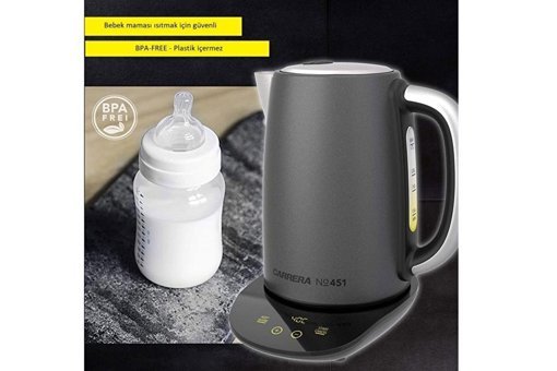 Carrera No:451 Plastik 1.7 lt 2200 W Modern Gri Kettle