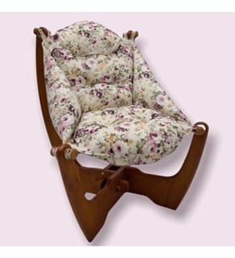 English Home Joy Ahşap Tekli Bahçe Koltuğu Desenli