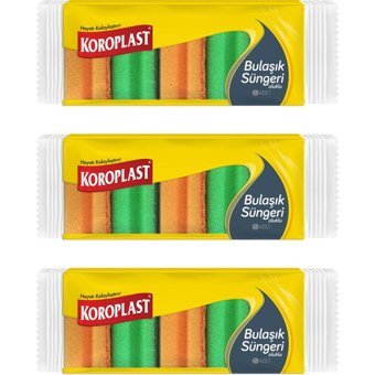 Koroplast Oluklu Bulaşık Süngeri 3x5'li