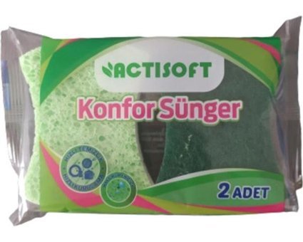 Actisoft Konfor Bulaşık Süngeri 2'li