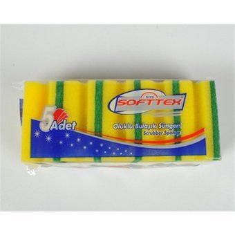 Softtex Oluklu Bulaşık Süngeri 5'li