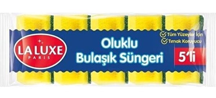Laluxe Oluklu Bulaşık Süngeri Tekli