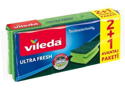 Vileda Oluklu Bulaşık Süngeri 3'lü