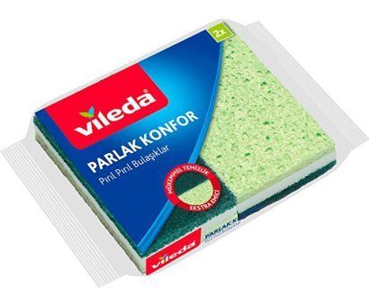 Vileda Parlak Konfor Bulaşık Süngeri 2'li