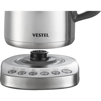 Vestel S3000 Çelik 1.7 lt 2200 W Işıklı Modern Gri Kettle