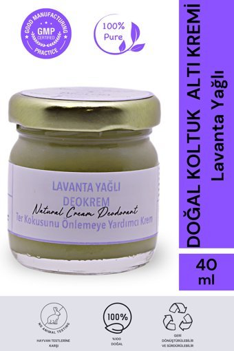 Bioran Lavanta Yağlı Krem Unisex Deodorant 40 ml