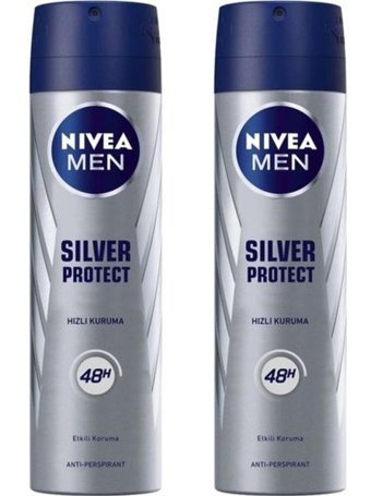 Nivea Sprey Silver Protect Sprey Erkek Deodorant 2x150 ml