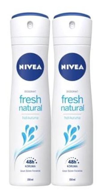 Nivea Fresh Natural Sprey Kadın Deodorant 2x150 ml