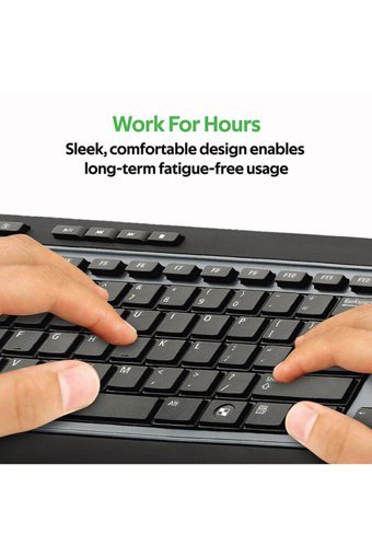 Promate Procombo-9 Ergonomik Gri Kablosuz Klavye Mouse Seti