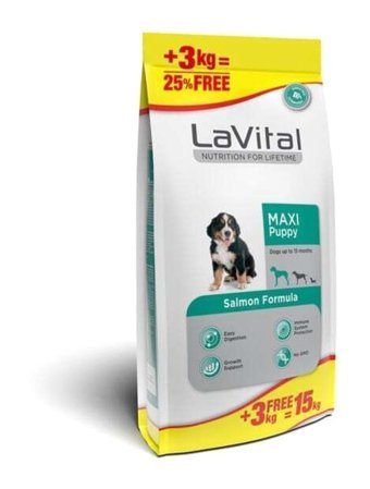 Lavital Somonlu Büyük Irk Yavru Kuru Köpek Maması 15 kg