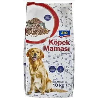 Aro Kuzu Etli Pirinçli Büyük Irk Yetişkin Kuru Köpek Maması 10 kg