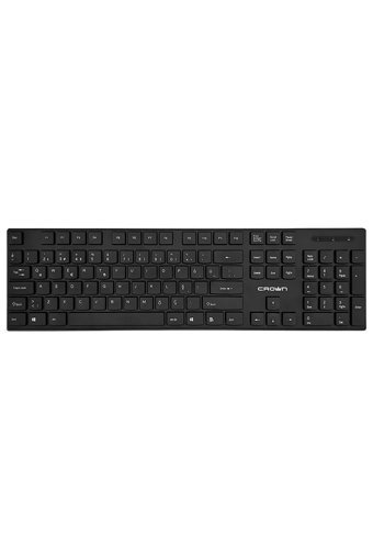 Crown CMMK-08W Sessiz Siyah Kablosuz Klavye Mouse Seti