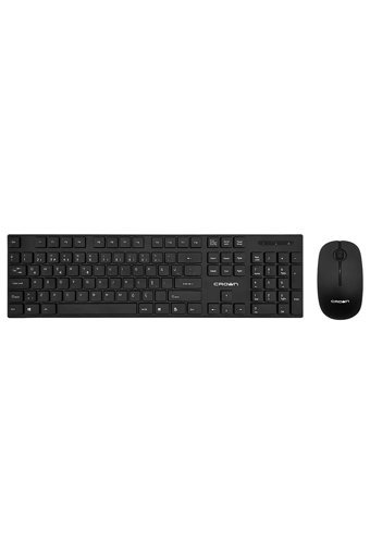 Crown CMMK-08W Sessiz Siyah Kablosuz Klavye Mouse Seti