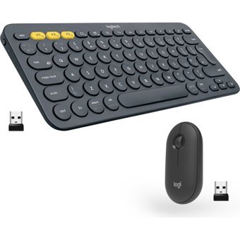 Logitech K380 Sessiz Siyah Kablosuz Klavye Mouse Seti