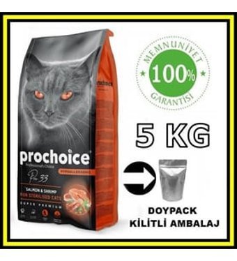 Prochoice Pro33 Karides Somonlu Yetişkin Kuru Kedi Maması 5 kg