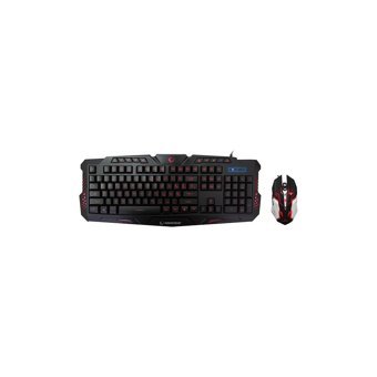 Rampage KM-R77 Işıklı Ergonomik Siyah Kablolu Klavye Mouse Seti