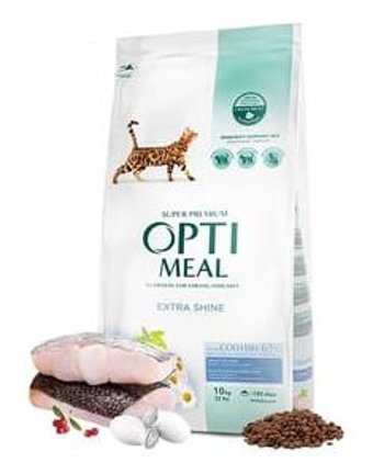 Optimeal Extra Shine Morina Balığı Yetişkin Kuru Kedi Maması 10 kg
