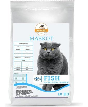 Maskot Balıklı Yetişkin Kuru Kedi Maması 10 kg