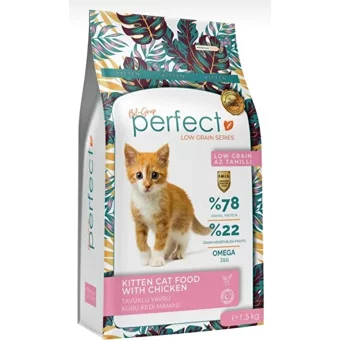 Perfect Low Grain Series Tavuklu Yavru Kuru Kedi Maması 1.5 kg