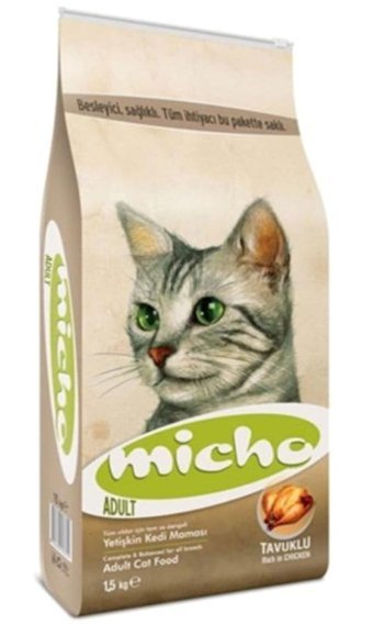 Micho Hamsi Pirinç Tavuklu Yetişkin Kuru Kedi Maması 2x1.5 kg