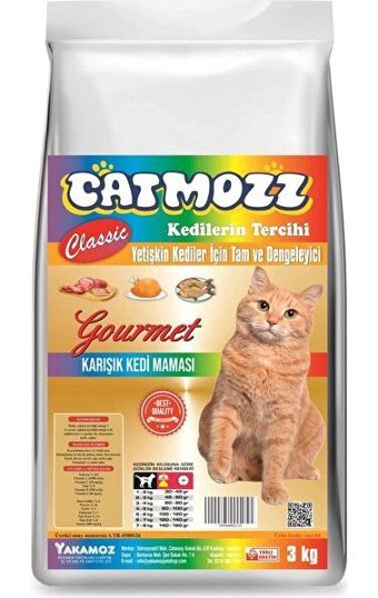 Catmozz Gourmet Karışık Yetişkin Kuru Kedi Maması 3 kg