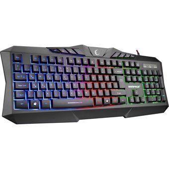 Rampage KM-404 Işıklı Ergonomik Siyah Kablolu Klavye Mouse Seti