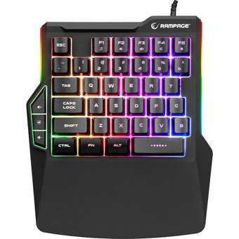 Rampage KM-R92 Işıklı Ergonomik Siyah Kablolu Klavye Mouse Seti