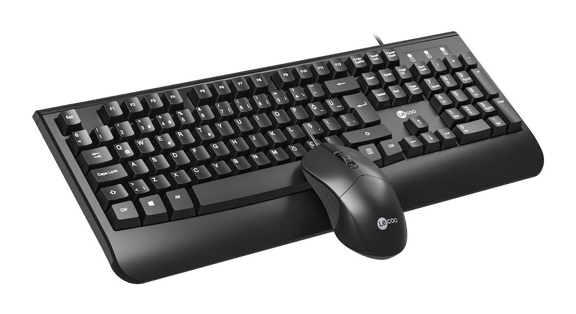 Lenovo Lecoo CM105 USB Kablolu Türkçe Q Klavye Mouse Seti Siyah