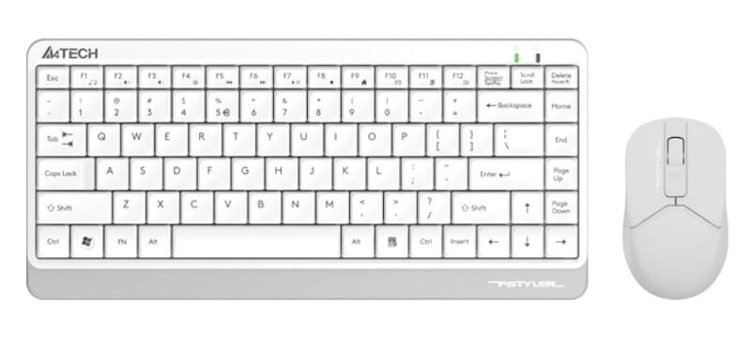 A4Tech FG1112 Kablosuz Q Mini Klavye Mouse Seti Beyaz