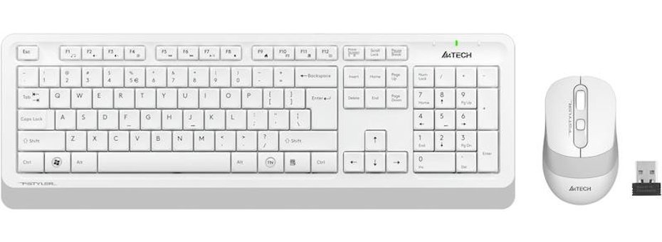 A4Tech FG1010 USB Kablosuz Q Klavye Mouse Seti Beyaz