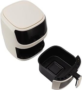 Qcwwy Airfryer 8 lt Tek Hazneli Led Ekranlı Yağsız Sıcak Hava Fritözü Beyaz