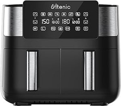 Ultenic K20 Airfryer 7.6 lt İki Hazneli Led Ekranlı Yağsız Sıcak Hava Fritözü İnox