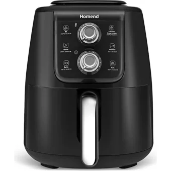 Homend 2509H Airfryer 4 lt Tek Hazneli Yağsız Sıcak Hava Fritözü Siyah