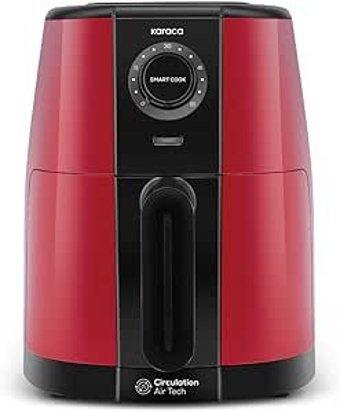 Karaca Smart Cook Airfryer 2.2 lt Tek Hazneli Yağsız Sıcak Hava Fritözü Kırmızı