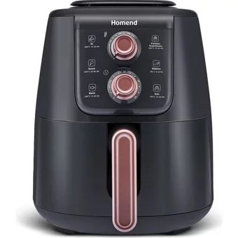 Homend 2511H Airfryer 4 lt Tek Hazneli Yağsız Sıcak Hava Fritözü Kırmızı