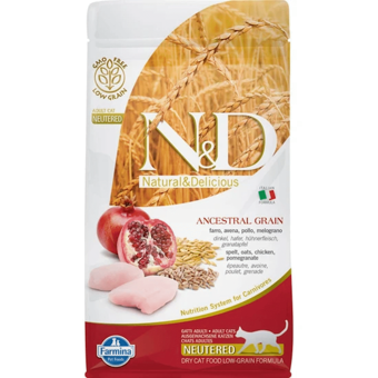 N&D Natural&Delicious Narlı Tavuklu Az Tahıllı Yetişkin Kuru Kedi Maması 1.5 kg