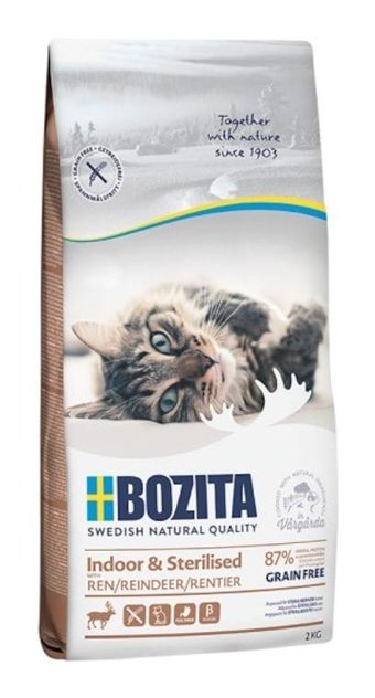 Bozita Indoor Geyik Etli Kısırlaştırılmış Tahılsız Yetişkin Kuru Kedi Maması 2 kg