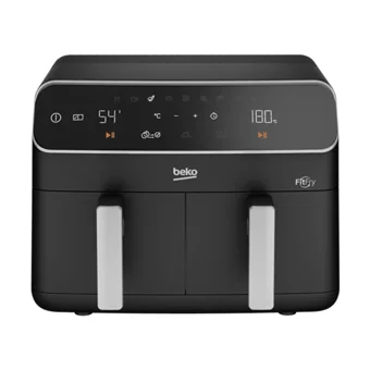 Beko FR 8284 FitFry Airfryer 8.5 lt İki Hazneli Izgara Yapan Led Ekranlı Yağsız Fritöz Siyah
