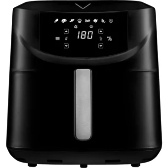Vestel LightFry Airfryer 7.7 lt Tek Hazneli Led Ekranlı Sıcak Hava Fritözü Siyah